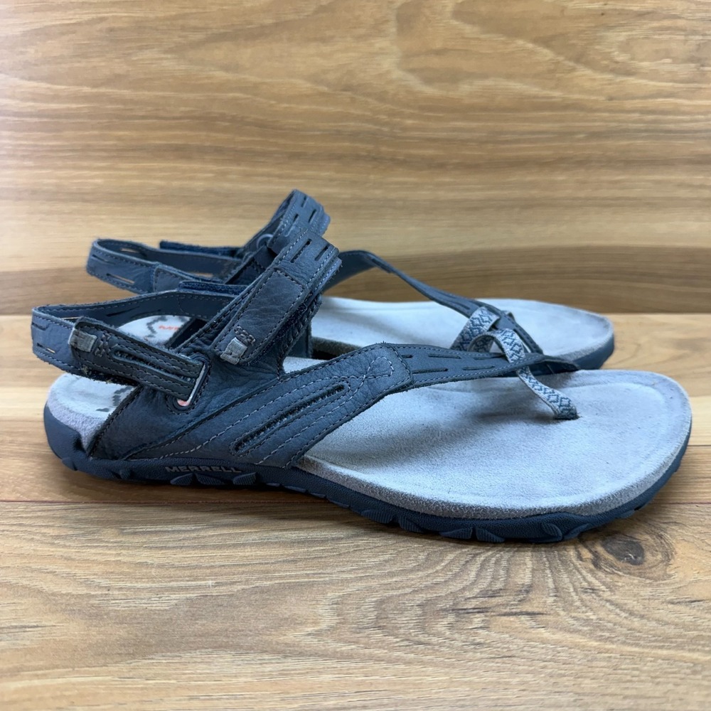 Merrell Terran Slingback Sandals Womens 9 Slate Leather Comfort Walking Travel